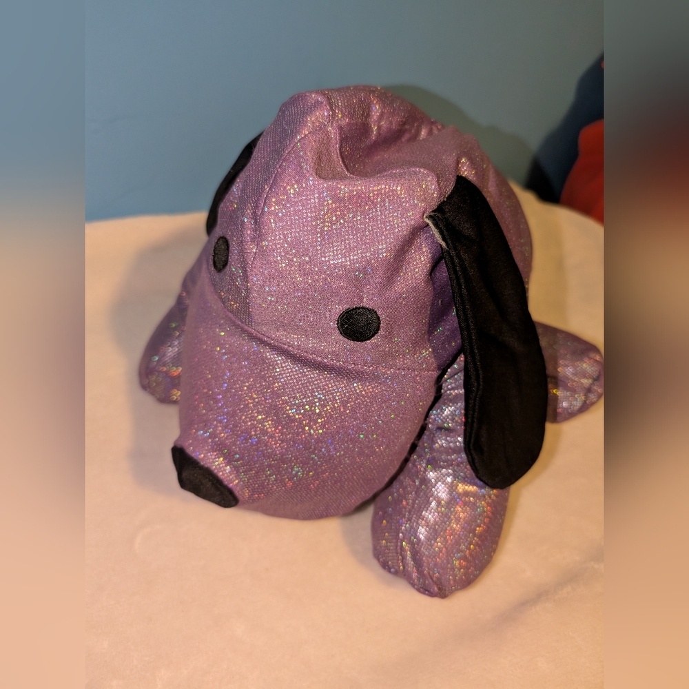 Sensory Purple Stuffed Animal Beanie Bag Dog Pre-owned
